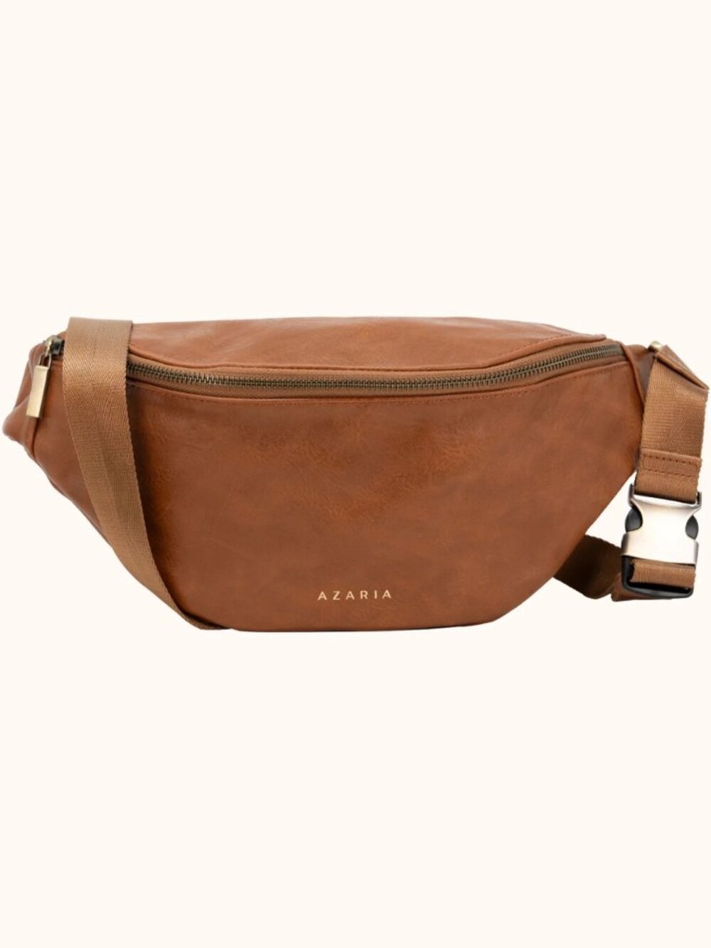 Azaria Women's Cognac Leather Crossbody Belt Bag